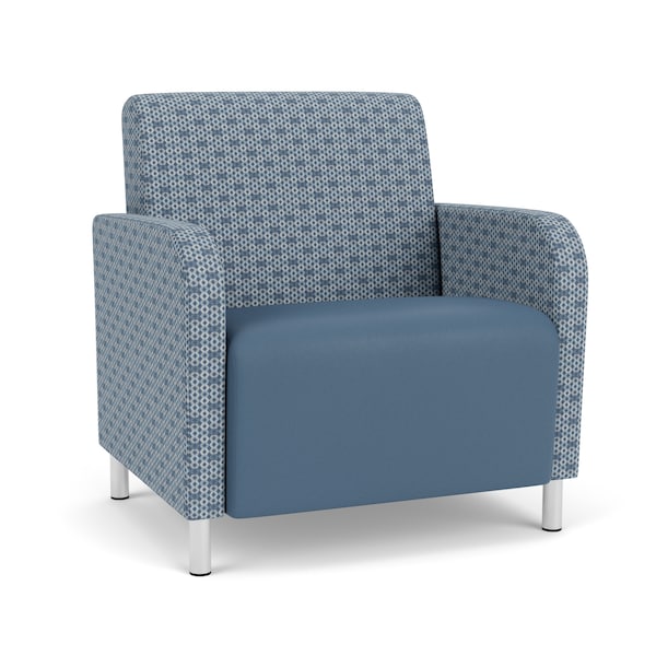 Lesro Siena Wide Guest Chair, Brushed Steel, RS RainSong Back, MD Titan Seat, RS RainSong Panels SN1201 - main